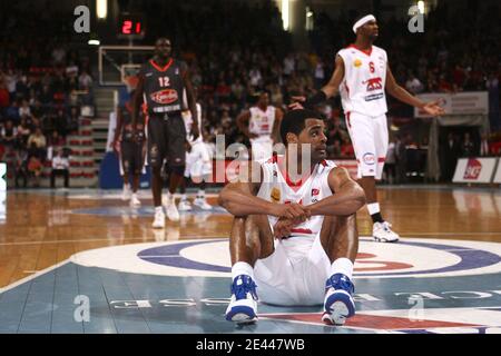 Ricardo Greer von Nancy während des französischen Basketballspiels Pro A, SLUC Nancy gegen MSB Le Mans am 24. April 2009 in der Jean Weille Hall in Nancy, Frankreich. Foto von Mathieu Cugnot/ABACAPRESS.COM Stockfoto