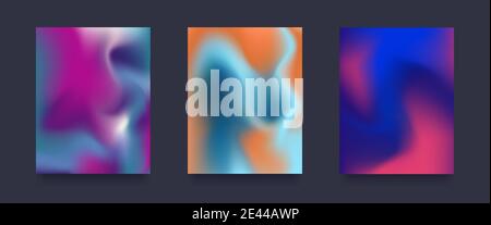 Liquid Abstract Gradient Backgrounds Set. Moderne Vektor-Broschüre Vorlage. . Vektorgrafik Stock Vektor