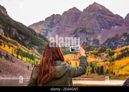 USA Maroon Bells Wilderness Editorial Stockfoto