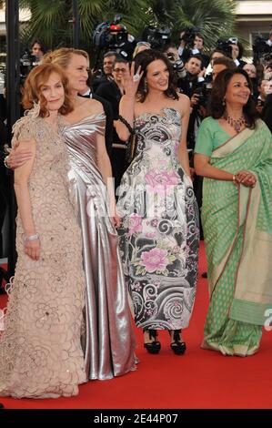 Isabelle Huppert, Robin Wright Penn, Asia Argento und Sharmila Tagore kommen zur Vorführung des Animationsfilms 'UP', der am 13. Mai 2009 das 62. Filmfestival von Cannes im Palais des Festivals in Cannes, Frankreich eröffnet. Foto von Nebinger-Orban/ABACAPRESS.COM Stockfoto