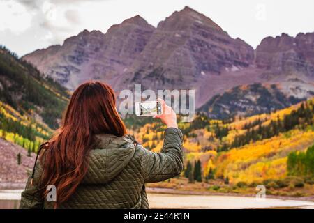 USA Maroon Bells Wilderness Editorial Stockfoto