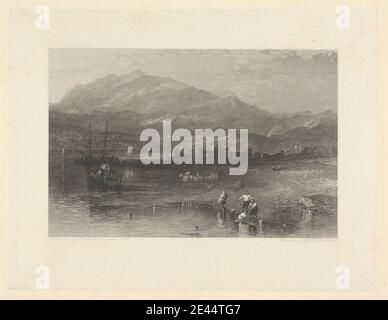 W. R. Smith, aktiv 1819â € "1851, Long-Schiffe Light House, Land's End, 1827-1838. Liniengravur, erster veröffentlichter Zustand. Stockfoto