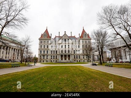 Kapitolgebäude in Albany Stockfoto