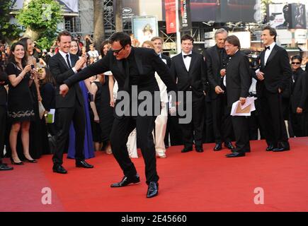 Quentin Tarantino kommt zur Vorführung von "Inglourious Basterds" während der 62. Filmfestspiele von Cannes am 20. Mai 2009 im Palais des Festivals in Cannes, Frankreich. Foto von Nebinger-Orban/ABACAPRESS.COM Stockfoto