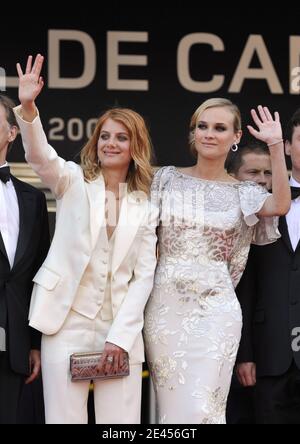 Diane Kruger, Melanie Laurent bei der Vorstellung von "Inglourious Basterds" während der 62. Filmfestspiele von Cannes am 20. Mai 2009 im Palais des Festivals in Cannes, Frankreich. Foto von Nebinger-Orban/ABACAPRESS.COM Stockfoto