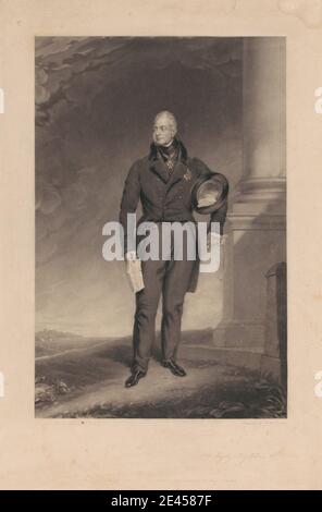 Nach Sir Thomas Lawrence, 1769â € "1830, britische, seine Majestät König William IV, 1836. Mezzotinta auf mittelschwerem, leicht strukturiertem, cremefarbenem Papier. Stockfoto