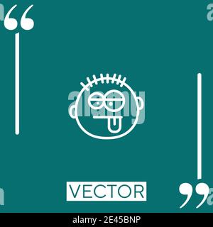 Symbol für übermüdete Vektorgrafik Lineares Symbol. Bearbeitbare Konturlinie Stock Vektor