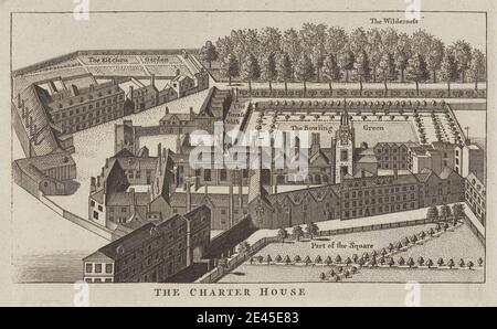 Unbekannter Künstler, siebzehnten Jahrhundert-achtzehnten Jahrhundert, das Charter-Haus, undated. Gravur. Stockfoto