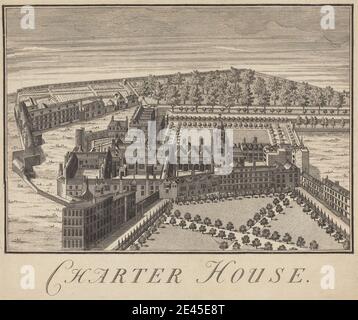 Unbekannter Künstler, siebzehnten Jahrhundert-achtzehnten Jahrhundert, Charter House, undated. Gravur. Stockfoto