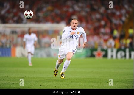 Wayne Rooney von Manchester United beim UEFA Champion League Finale am 27. Mai 2009 im Stadio Olimpico in Rom, Italien, FC Barcelona gegen Manchester United. Barcelona Gewann 2:0. Foto von Steeve McMay/ABACAPRESS.COM Stockfoto