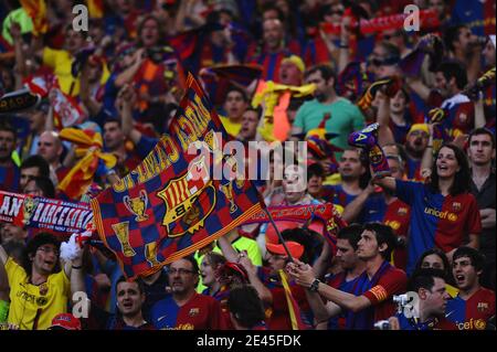 Die Fans Barcelonas beim UEFA Champion League Finale am 27. Mai 2009 im Stadio Olimpico in Rom, Italien, FC Barcelona gegen Manchester United. Barcelona Gewann 2:0. Foto von Steeve McMay/ABACAPRESS.COM Stockfoto