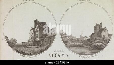 Unbekannter Künstler, siebzehnten Jahrhundert-achtzehnten Jahrhundert, W. und N. W. Ansichten von Canonbury, undated. Gravur. Stockfoto