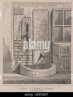 Unbekannter Künstler, neunzehnten Jahrhundert, der Clerk's Well, Clerkenwell, undated. Gravur. Stockfoto