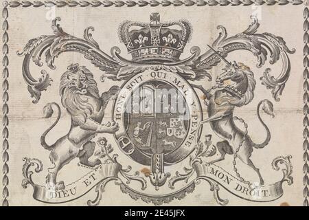 Unbekannter Künstler, 18. Jahrhundert, Wappen, mit dem Motto 'Opiferque per Orbem dicor', ca. 1770. Stockfoto