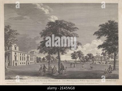 Luke Sullivan, 1705â € "1771, Briten, EIN Blick auf Wilton, in Wiltshire, 1759. Gravur. Stockfoto