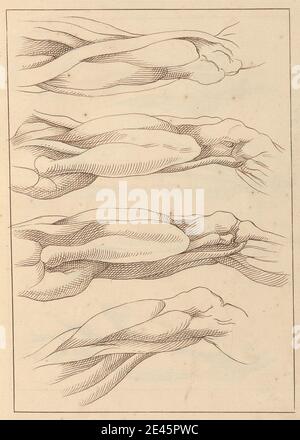 Hamlet Winstanley, 1698â € "1756, British, Anatomical Studies of Legs, 10. Oktober 1716, 1716. Stift und braune Tinte auf mittelschwerem, leicht strukturiertem, cremefarbenen Papier. Stockfoto