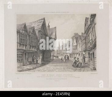 John Le Keux, 1783â € "1846, britische, Blick in Friars Street, Worcester, 1829. Stockfoto