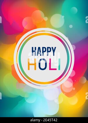 Happy Holi Hintergrund. Indisches Festival der Farben. Vektorgrafik Stock Vektor