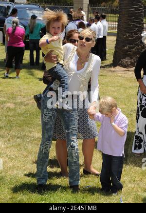 Sharon Stone trifft am 7. Juni 2009 im Wadsworth Theatre in Westwood, Los Angeles, CA, USA, zum „A Time for Heroes“ Celebrity Carnival zugunsten der Elizabeth Glaser Pediatric AIDS Foundation ein. Foto von Lionel Hahn/ABACAPRESS.COM Stockfoto