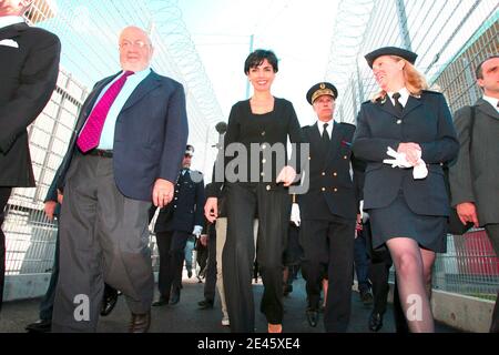 Rachida Dati, Garde des Sceaux, Ministre de la Justice incure, en Presence de Andre Rossinot depute, Maire de Nancy le Centre penitentiaire Nancy-Maxeville, Meurthe et Moselle, Frankreich, le 9 Juin, 2009. Foto Mathieu Cugnot/ABACAPRESS.COM Stockfoto