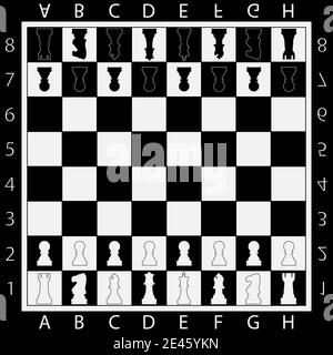 Chess Table Online Spiel App Konzept, Strategiespiel Vector Stock Vektor