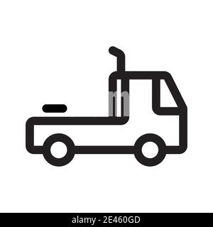 LKW-Umrisssymbol auf weißem Hintergrund isoliert. Stock Vektor