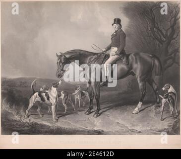 David George Thompson, aktive 1852â € "starb 1870, Fox-Jagd: Thomas Assheton Smith Esq, 1853. Lithographie. Stockfoto