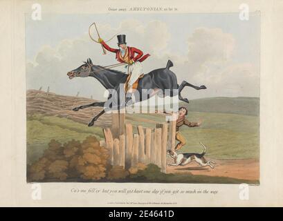 George Hunt, aktive 1820â € "1840, britische, vergleichende Meltonians, wie sie sind, und wie sie waren: Weg gegangen, EIN Meltonian, wie er ist, 1823. Aquatinta, handfarbig. Stockfoto