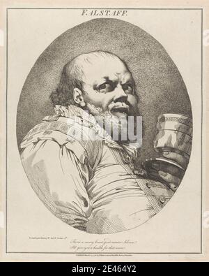 John Hamilton Mortimer, 1740â € "1779, britische, Falstaff. Zweiter Teil Henry IV, Akt V, 4. Szene. Da ist ein fröhliches Herz guter Meister Stille / Ich gebe Euch eine Gesundheit für diese Anon., 1776. Ätzen. Shakespeare, William (1564â € "1616), Dramatiker und Dichter Stockfoto