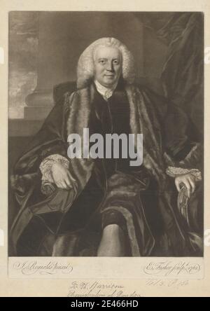Edward Fisher, 1722â € "1785, Briten, Sir Thomas Harrison, 1765. Mezzotinta auf Medium, mäßig strukturiert, creme, geblasenem Papier. Stockfoto