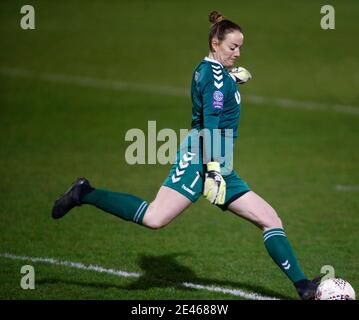 Dagenham, Großbritannien. Januar 2021. DAGENHAM, ENGLAND - JANUAR 21: Hannah Reid von Durham W.F.C während FA Women's Continental Tires League Cup Quarter Finalspiel zwischen West Ham United Women und Durham Women im Chigwell Construction Stadium am 21. Januar 2021 in Dagenham, England Credit: Action Foto Sport/Alamy Live News Stockfoto