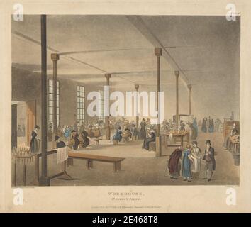Thomas Sunderland, 1744â € "1828, Briten, Workhouse, St. James's Parish, 1809. Aquatinta, handfarbig. Stockfoto