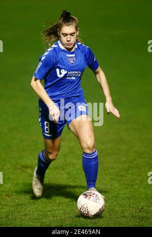 Dagenham, Großbritannien. Januar 2021. DAGENHAM, ENGLAND - JANUAR 21: Molly Sharpe von Durham W.F.C während FA Women's Continental Tires League Cup Quarter Finalspiel zwischen West Ham United Women und Durham Women im Chigwell Construction Stadium am 21. Januar 2021 in Dagenham, England Credit: Action Foto Sport/Alamy Live News Stockfoto