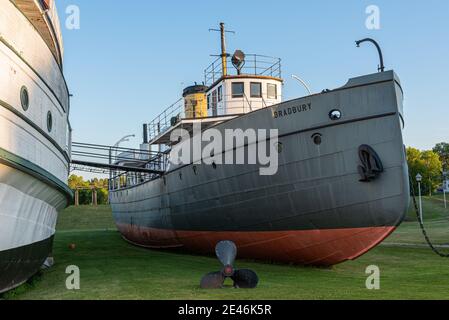 Boote des Marinemuseums von Manitoba in der Stadt Von Selkirk Stockfoto