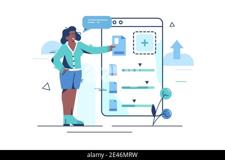 Hochladen von Dateien Stock Vektor