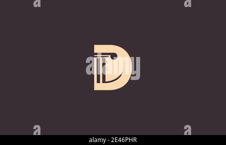 Buchstabe D mit Gesetz Skala Logo Symbol Symbol Vektorgrafik Design Stock Vektor