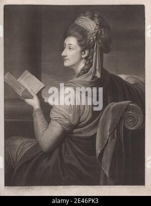 Valentine Green, 1739–1813, Britisch, Lady Amelia Hume, 1783. Mezzotint. Public Domain Stockfoto