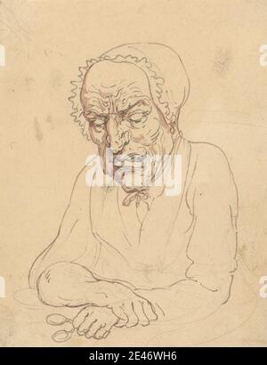 Thomas Rowlandson, 1756–1827, britisch, Album Drawing, undated. Graphit und Feder und Tinte auf mittelschwerem, leicht strukturiertem, cremefarbenen Papier. Public Domain Stockfoto
