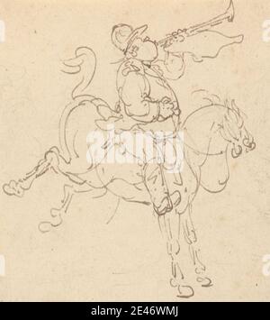 Thomas Rowlandson, 1756–1827, britisch, Album Drawing, undated. Graphit und Feder und Tinte auf mittelschwerem, leicht strukturiertem, cremefarbenen Papier. Public Domain Stockfoto