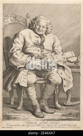 Druck gemacht von William Hogarth, 1697–1764, Brite, Simon Lord Lovat, 1746. Radierung mit Liniengravur. Public Domain Stockfoto