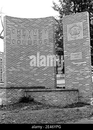 Cheyney State College, Cheyney, Pennsylvania, eine historische schwarze Hochschule, Februar 1970 Stockfoto