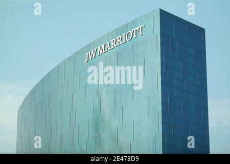 Das JW Marriott Hotel am Convention Center in Downtown Indianapolis, Indiana, USA. Stockfoto