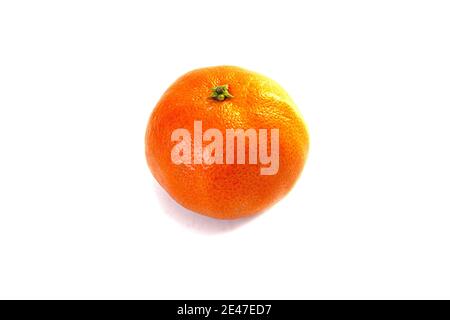 Gelb einfarbig orange auf weißem Hintergrund, isolyant Stockfoto
