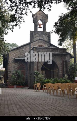 Die 150 Jahre alte ST. ANDREW'S, Hindustani Kloster Kirche, eine der Top-Kirchen in Camp, Pune, Maharashatra. Stockfoto