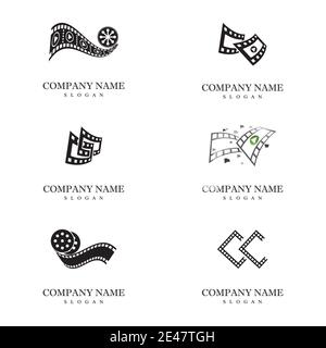 Stellen Sie Film Kino Vektor Design Illustration Stock Vektor