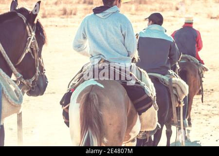 Gauchos in Patagonien, Argentinien Stockfoto