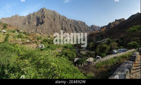 Kap Verde, Insel Santo Antao, Wanderweg, keine Menschen. Stockfoto