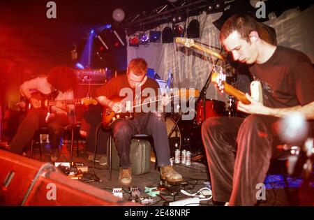 Godspeed You! Black Emperor A.T.P April 2000, Camber Sands, Rye, West Sussex, England, Vereinigtes Königreich. Stockfoto