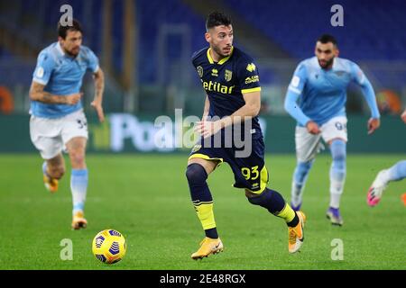 Mattia Sprocati von Parma in Aktion während der italienischen Cup, Runde von 16 Fußballspiel zwischen SS Lazio und Parma Calcio auf / LM Stockfoto