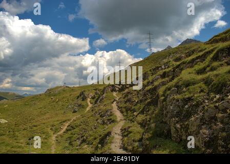 Unglaubliches Bergpanorama am Albulapass in der Schweiz 12.8.2020 Stockfoto